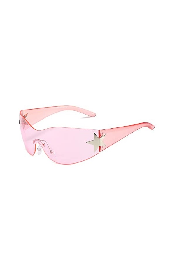 FOOOZ Lunettes de soleil de sport punk de luxe femmes lunettes de soleil une pièce hommes lunettes de protection UV400 lunett