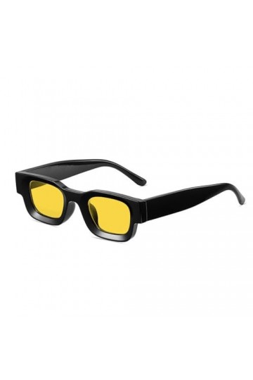 Petits Lunettes de Soleil polarisées rectangulaires Femmes Lunettes de Soleil carrées rétro Hommes Vintage Noir Punk Nuances 