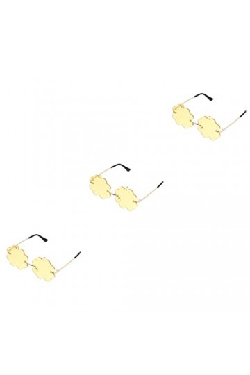 TENDYCOCO 3 Paires De Lunettes De Soleil Lunettes Pour Le Bal Costume Lunettes Lunettes Hawaïennes Rétro Nuage Sans Monture L