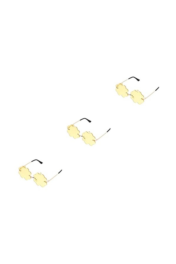 TENDYCOCO 3 Paires De Lunettes De Soleil Lunettes Pour Le Bal Costume Lunettes Lunettes Hawaïennes Rétro Nuage Sans Monture L
