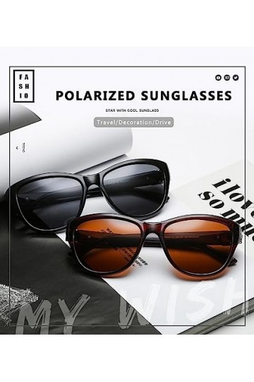 NOGRAX Lunettes De Soleil Lunettes De Soleil Polarisées Hommes Femme Femme Élégants Verres De Soleil Féminin De Conduite Des 