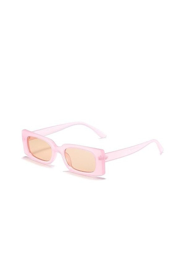 HPIRME Lunettes de soleil rectangulaires rétro femmes et hommes Vintage petites lunettes de soleil carrées lunettes de protec