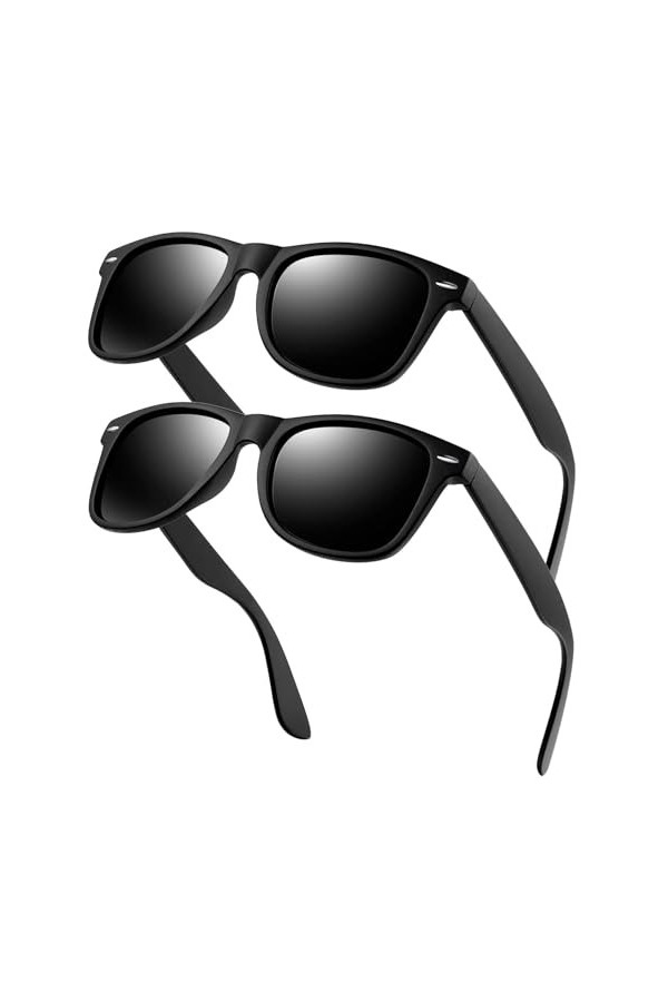 KANASTAL Lunettes de Soleil Homme Polarisées Retro Lunettes de Mode Vintage Lunettes de Soleil Carrées Classiques Lunette de 