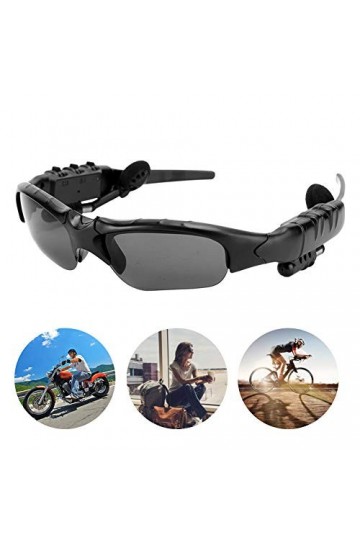 Tatiy Lunettes de soleil Bluetooth intelligentes, verres de sport sans fil Écouter de la musique faire des appels téléphoniqu