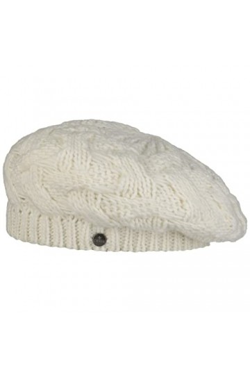 Lierys Béret en Tricot Jesila Femme - Made in Germany Bonnet pour lhiver Laine Automne-Hiver - Taille Unique Blanc crème