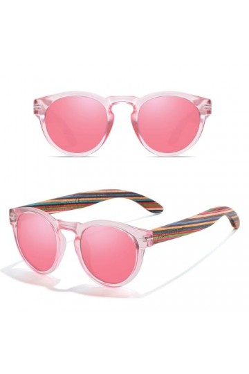 KCOWYIOP Lunettes de soleil Femme Bois Vintage Polarisées Classique 100% Protection UV400 S5092