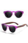 KCOWYIOP Lunettes de soleil Femme Bois Vintage Polarisées Classique 100% Protection UV400 S5092