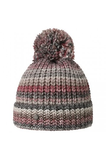 Lierys Bonnet à Pompon Finja Femme - Made in Germany en Tricot pour lhiver avec Revers, Revers Automne-Hiver - Taille Unique