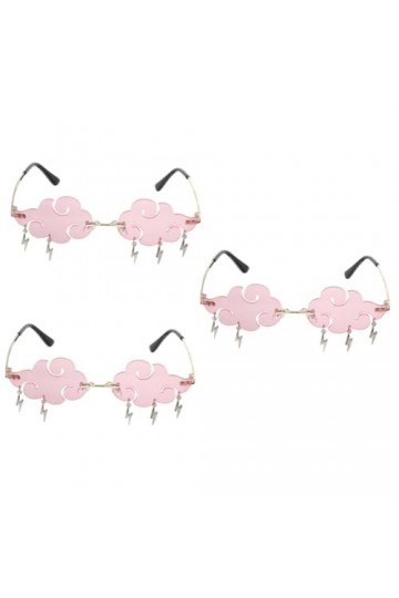 Abaodam 3 Paires Nuage Foudre Soleil Accessoire De Lunettes De Soleil Parti Irrégulier Lunettes Disco Lunettes De Soleil Écla
