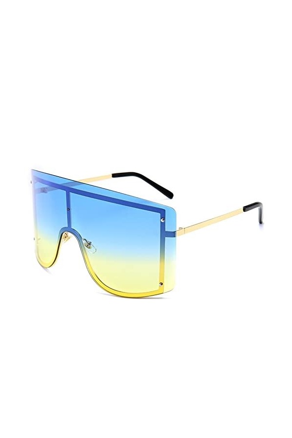 Lunettes de soleil à grande monture for hommes et femmes, for vacances en plein air, conduite, tendance, Shopping, cadeau Co