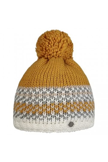 Lierys Bonnet à Pompon Domano Femme/Homme - Made in Germany Beanie pour lhiver avec Doublure, Doublure Automne-Hiver - Taill