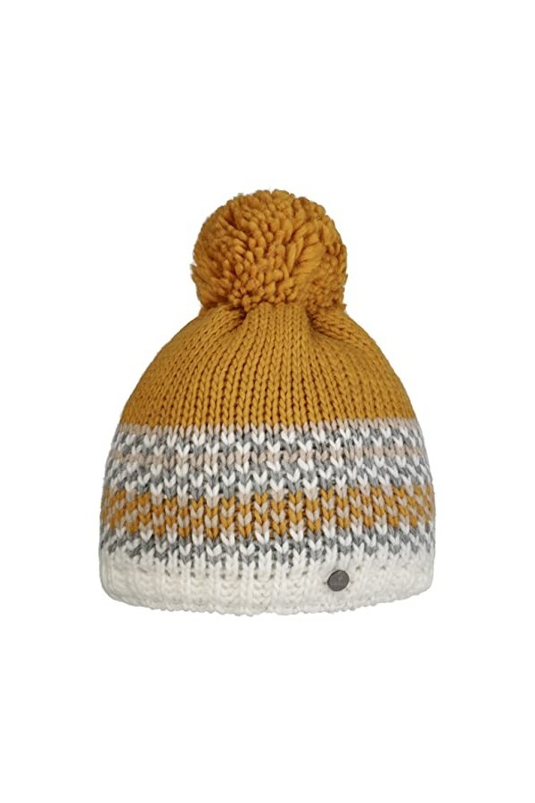 Lierys Bonnet à Pompon Domano Femme/Homme - Made in Germany Beanie pour lhiver avec Doublure, Doublure Automne-Hiver - Taill
