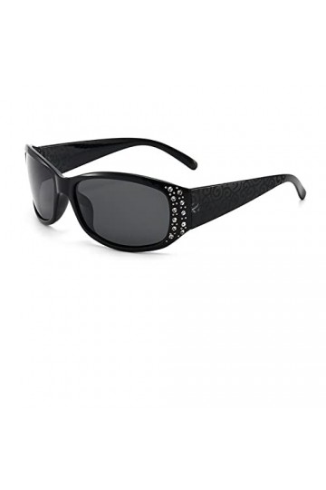 Femmes Lunettes de Soleil Polarisées Femme Strass Lunettes de Soleil Conduite Voyage Lunettes de Plein Air UV400 Lunettes de 