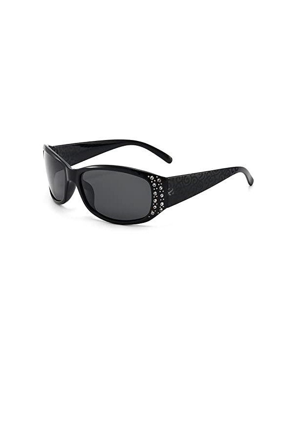 Femmes Lunettes de Soleil Polarisées Femme Strass Lunettes de Soleil Conduite Voyage Lunettes de Plein Air UV400 Lunettes de 