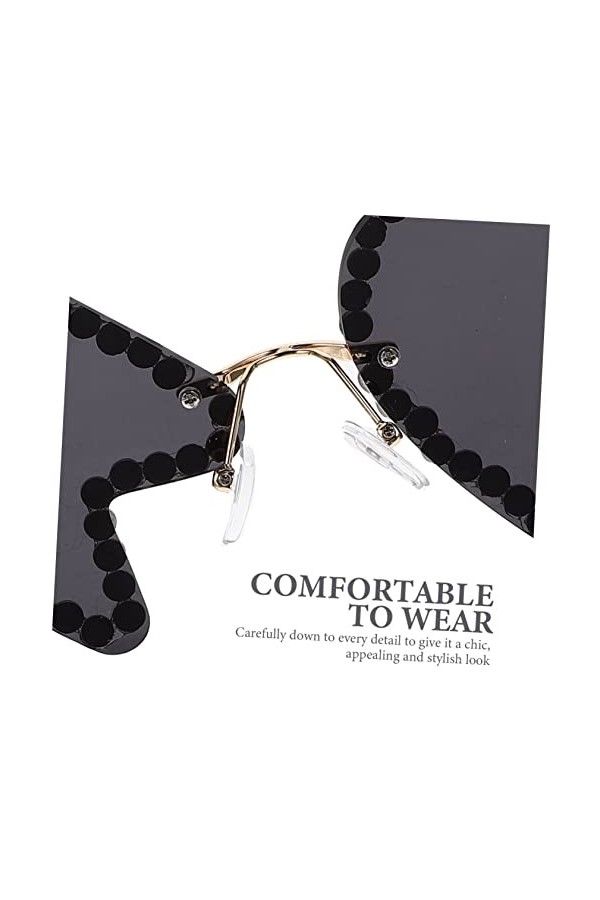 TENDYCOCO 3 Paires De Lunettes De Soleil Hip Hop Sans Monture Lunettes De Soleil Flamme Lunettes De Soleil De Fête À La Pisci