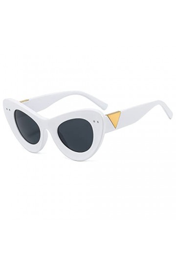 HPIRME Lunettes de soleil yeux de chat surdimensionnées Lunettes de soleil de forme concave pour femmes Lunettes de soleil ré