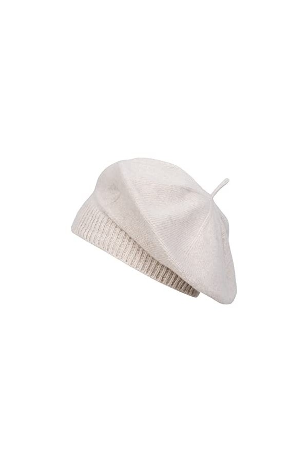 BICKLEY + MITCHELL 2174-01-9-12 Beret pour Femme Cashmere Merino Blend Bonnet, Sable, Taille Unique
