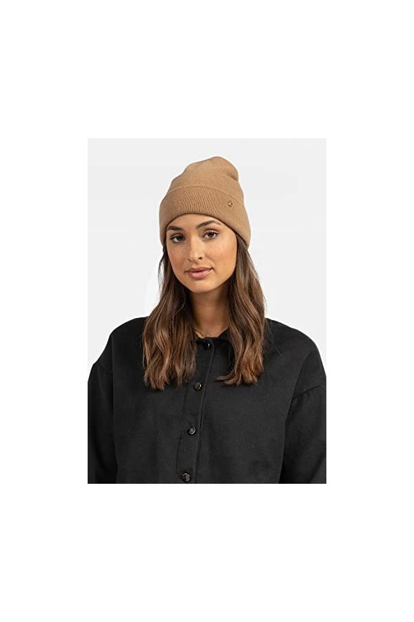 BICKLEY + MITCHELL 2173-01-12-87 Bonnet en Cachemire et Laine mérinos pour Femme, Camel, Taille Unique
