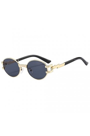 Lunettes de soleil rondes FEMMES Hommes Punk Lunettes de soleil Lunettes UV400 Nuances Femme, Or, taille unique