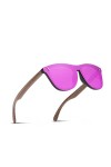 Ninesun lunettes de soleil polarisées en bois pour hommes et femmes Protection UV à la mode en plein air pour lunettes de con