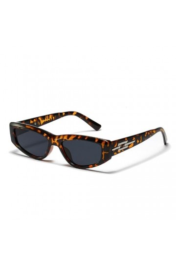 Lunettes de Soleil rétro œil de Chat pour Femmes, Lunettes Punk Vintage, Accessoires pour Hommes, léopard, Taille Unique