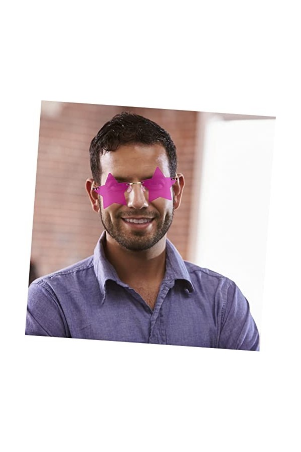 TENDYCOCO 4 Paires De Lunettes De Soleil De Fête Lunettes De Soleil Rouges En Forme DÉtoile Pour Femmes Lunettes Ondulées Sa