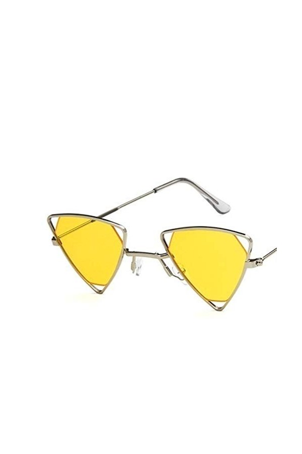 ANICHE Lunettes de Soleil pour Femmes, Triangle New Vintage Lunettes de Soleil Lunettes de Soleil New Punk Femmes ajourées Me