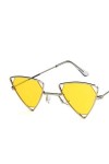 ANICHE Lunettes de Soleil pour Femmes, Triangle New Vintage Lunettes de Soleil Lunettes de Soleil New Punk Femmes ajourées Me