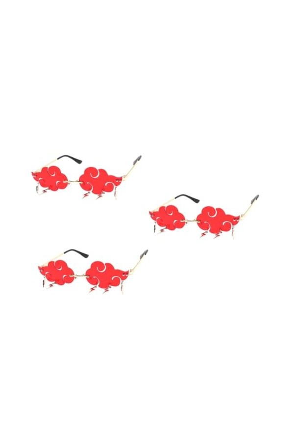 ifundom 3 Pièces Sans Lunettes De Soleil Accessoires Photo De Bal Mode Femme Vêtements Punk Vêtements Nuage Lunettes Sans Mon