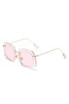 HPIRME Lunettes de soleil carrées polygone femmes lunettes de soleil Vintage hommes lunettes dégradé nuances UV400 verre sola