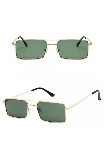 HCHES Rétro Femmes Lunettes de Soleil Dame Cadre Carré Lunettes de Soleil Steampunk Métal Lunettes de Soleil Vintage Miroir,8