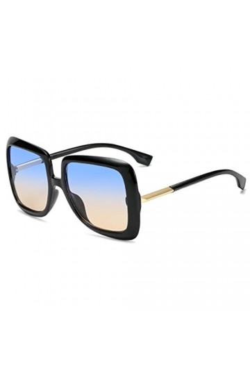 HCHES Lunettes de soleil carrées pour femmes Lunettes de soleil papillon surdimensionnées Lunettes de soleil vintage UV400 Sh