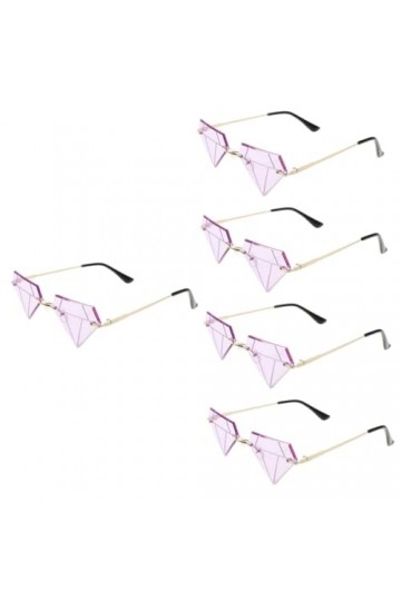 SHERCHPRY 5 Paires Lunettes En Forme De Diamant Lunettes De Mode Pour Femmes Lunettes De Soirée Disco Lunettes Drôles Lunette