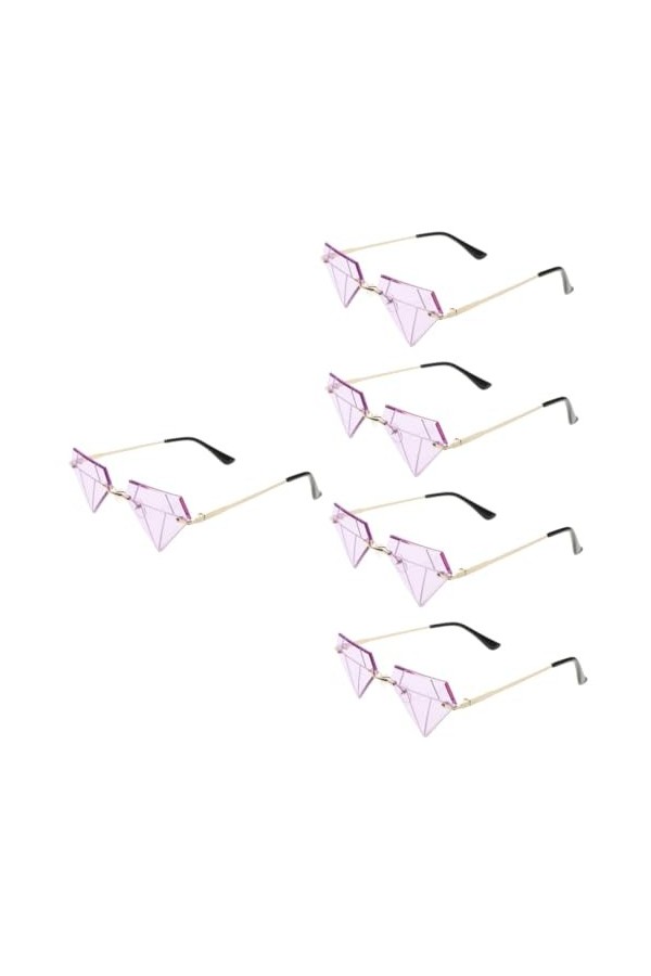 SHERCHPRY 5 Paires Lunettes En Forme De Diamant Lunettes De Mode Pour Femmes Lunettes De Soirée Disco Lunettes Drôles Lunette