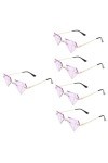 SHERCHPRY 5 Paires Lunettes En Forme De Diamant Lunettes De Mode Pour Femmes Lunettes De Soirée Disco Lunettes Drôles Lunette