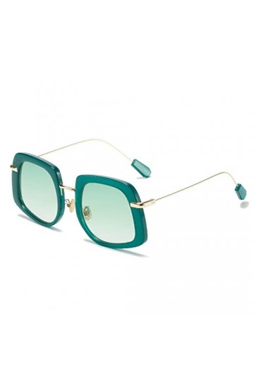 HPIRME Lunettes de soleil carrées polygone femmes lunettes de soleil Vintage hommes lunettes dégradé nuances UV400 verre sola