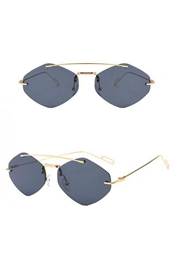 HCHES Lunettes de soleil carrées femmes alliage faisceau nuances lunettes femme lunettes de soleil UV400, 1, taille unique