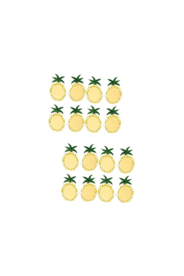 TOYANDONA 8 Paires Lunettes Drôles Dananas Lunettes De Nouveauté Verres Dananas Lunettes De Soleil De Fête Dananas Hawaii