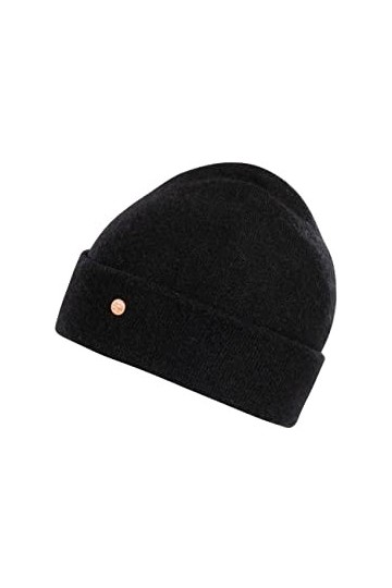 BICKLEY + MITCHELL 2173-01-12-20 Bonnet en Cachemire et Laine mérinos pour Femme, Noir, Taille Unique
