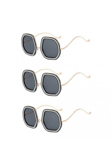 Toddmomy 3 Pièces Lunettes De Soleil En Diamant Lunettes De Soleil Surdimensionnées Lunettes De Fête Hawaïennes Des Lunettes 