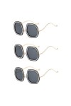 Toddmomy 3 Pièces Lunettes De Soleil En Diamant Lunettes De Soleil Surdimensionnées Lunettes De Fête Hawaïennes Des Lunettes 