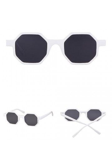 HPIRME Vintage femmes octogone lunettes de soleil maigre cadre carré lunettes de soleil, C1, taille unique