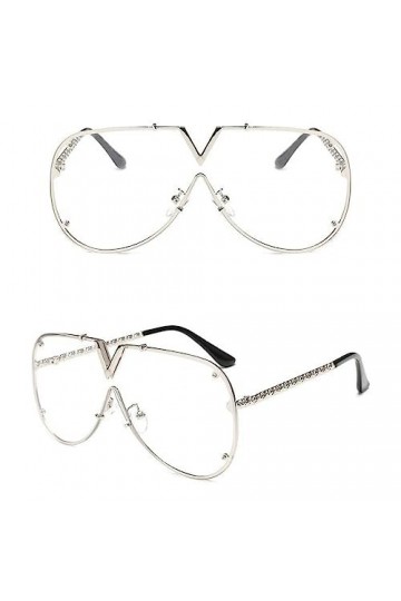 MUTYNE Lunettes de soleil surdimensionnées homme femme dégradé miroir lunettes de soleil luxe grand cadre métal style lunette