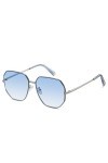 SERONI Lunettes de soleil polarisées vintage polygone avec monture en métal pour homme et femme Verres miroir rétro pour la c
