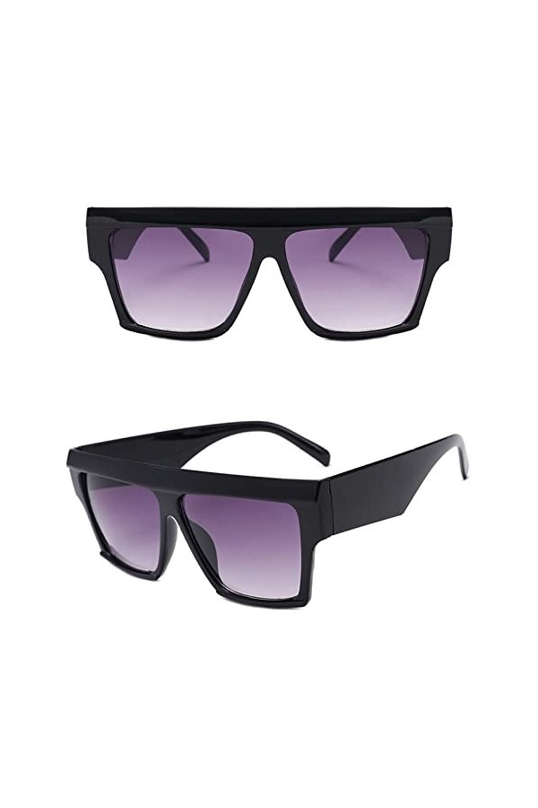 HCHES Lunettes de soleil carrées vintage oversize femmes lunettes de soleil nuances dété lunettes de dégradé sexy UV400, 4,