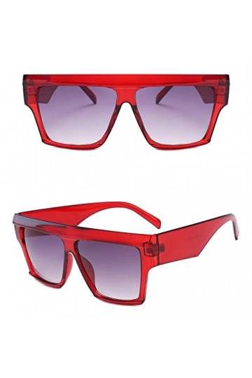 HCHES Lunettes de soleil carrées vintage oversize femmes lunettes de soleil nuances dété lunettes de dégradé sexy UV400, 5, 