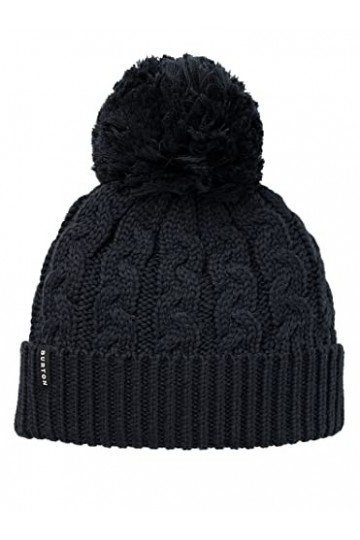 Burton Femme Zippy Fleece-lined Bonnet, True Black, Taille unique EU