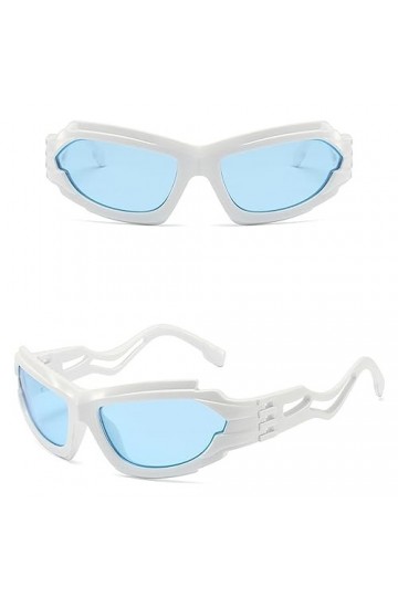 HCHES Lunettes de soleil œil de chat irrégulières de sport pour hommes et femmes jambes creuses lunettes de soleil femme cond