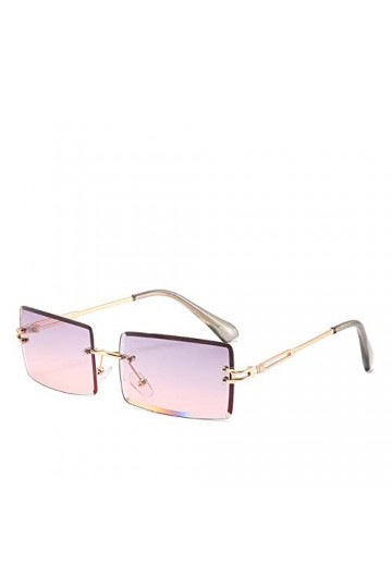 HCHES Lunettes de soleil sans monture rectangulaires hommes femmes nuances lunettes de soleil sans cadre Gafas Oculos, gris r