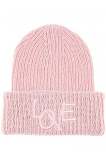 Zwillingsherz Bonnet Slouch en laine Bonnet tricoté de qualité supérieure avec broderie Love pour femme fille garçon Taille u